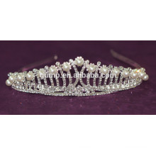 Charmante elegante Hochzeit Kristall Tiara Braut Perle Krone